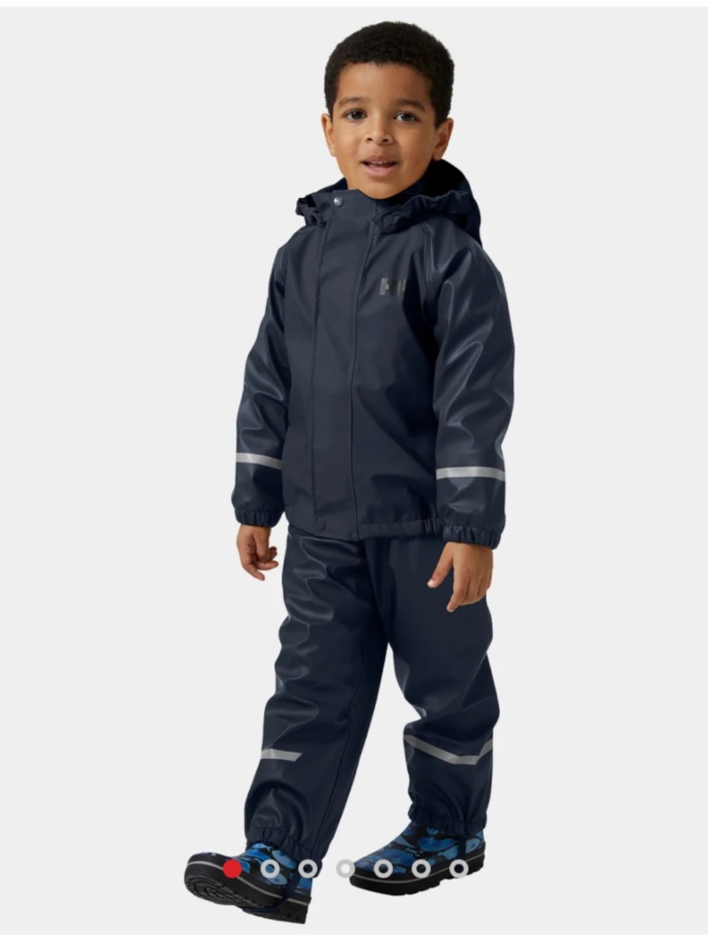 Helly Hansen Kids Rain Suit Size 6 116 Navy Waterproof Hooded One Piece Helox+
